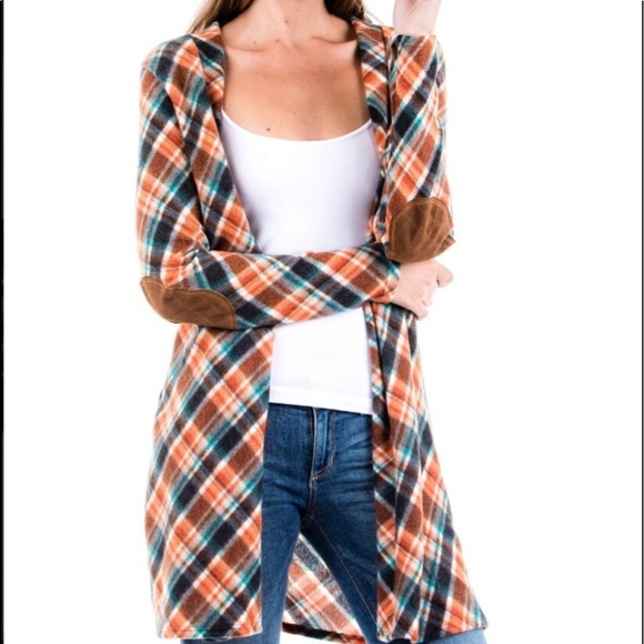 Jackets & Blazers - Rust Elbow Patch Jacket